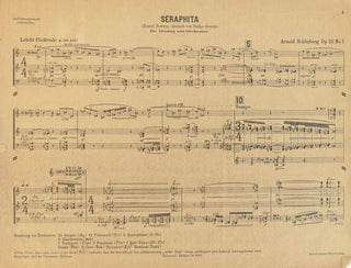 Schoenberg, Arnold. (1874-1951) [Mitropoulos, Dimitri. (1896–1960)] "Vier Lieder Op. 22" -THE COPY OF DIMITRI MITROPOULOS