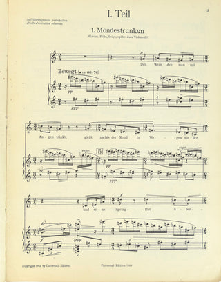 Schoenberg, Arnold. (1874-1951) [Mitropoulos, Dimitri. (1896–1960) ] "Pierrot Lunaire" - The Copy of Dimitri Mitropoulos
