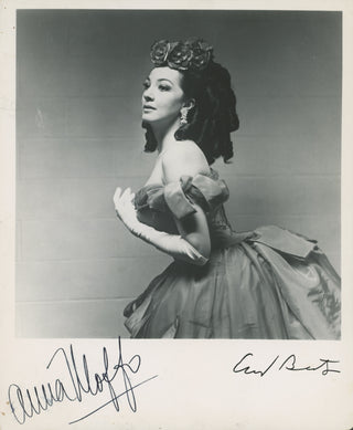 Moffo, Anna. (1932–2006) & Beaton, Cecil. (1904–1980) Signed Photograph in "La Traviata" - SIGNED BY MOFFO AND BEATON