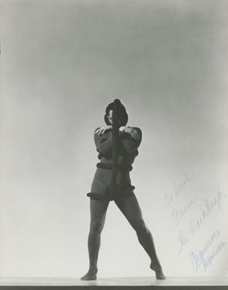 Moncion, Francisco. (1918–1995) [Lynes, George Platt. (1907–1955)] Signed Photograph as the Dark Angel in Balanchine's "Orpheus"