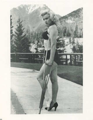 [Monroe, Marilyn. (1926–1962)] Vachon, John. (1914 - 1975) Marilyn Monroe on Crutches, 1953