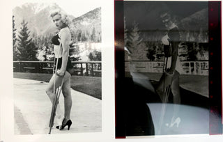 [Monroe, Marilyn. (1926–1962)] Vachon, John. (1914 - 1975) Marilyn Monroe on Crutches, 1953