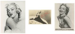Monroe, Marilyn. (1926–1962) Three Original Photographs, including one Secretarially Signed