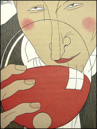 [Food & Wine] Martin, Charles [Illustrator]. & Forest, Louis. Monseigneur Le Vin. L'art de boire. Préparer, servir, boire. Texte de Louis Forest. Dessins de Charles Martin.