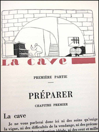 [Food & Wine] Martin, Charles [Illustrator]. & Forest, Louis. Monseigneur Le Vin. L'art de boire. Préparer, servir, boire. Texte de Louis Forest. Dessins de Charles Martin.