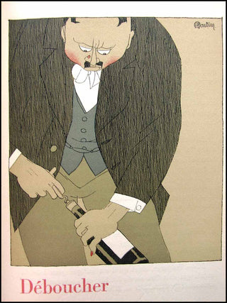 [Food & Wine] Martin, Charles [Illustrator]. & Forest, Louis. Monseigneur Le Vin. L'art de boire. Préparer, servir, boire. Texte de Louis Forest. Dessins de Charles Martin.