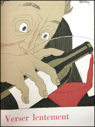 [Food & Wine] Martin, Charles [Illustrator]. & Forest, Louis. Monseigneur Le Vin. L'art de boire. Préparer, servir, boire. Texte de Louis Forest. Dessins de Charles Martin.