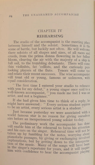 Moore, Gerald. (1899–1987) The Unashamed Accompanist - SIGNED TO MARGARET EAVES