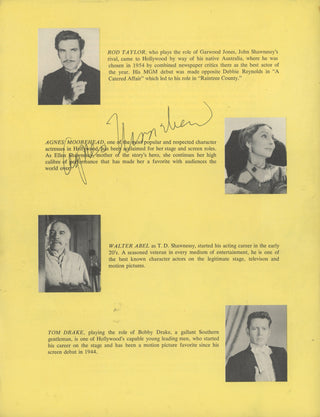 Moorehead, Agnes. (1900-1974) & Collins, Russell. (1897-1965) "Raintree County" - Signed Souvenir Program