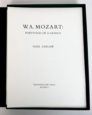 Mozart, Wolfgang Amadeus. (1756–1791) [Zaslaw, Neal.] Portfolio of a Genius [Deluxe Facsimile Edition]