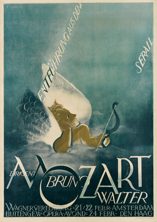 [Mozart, Wolfgang Amadeus. (1756–1791)] [Walter, Bruno. (1876–1962)] Sjollema, Johan [Joop]. (1900–1990) Die Entführung aus dem Serail - Original Poster
