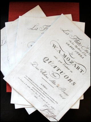 Mozart, Wolfgang Amadeus. (1756–1791) La Flûte Enchantée ou les Mysteres d'Isis. Grand Opera ...mis par l'auteur en Quatuors pour Deux Violons, Alto et Basse [KV 620]