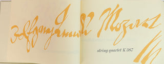 Mozart, Wolfgang Amadeus. (1756–1791) 10 String Quartets. KV387, 421, 428, 458, 464, 465, 499, 575, 589 and 590.  - FACSIMILES