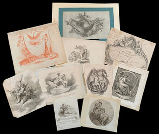 [Music Iconography] Bartolozzi, Francesco. (1727–1815) & Cipriani, Giovanni Battista. (1727–1785) [Giardini, Felice de. (1716–1796)] Important Collection of Ten Engraved Concert Tickets, including Bartolozzi's Ticket for Giardini