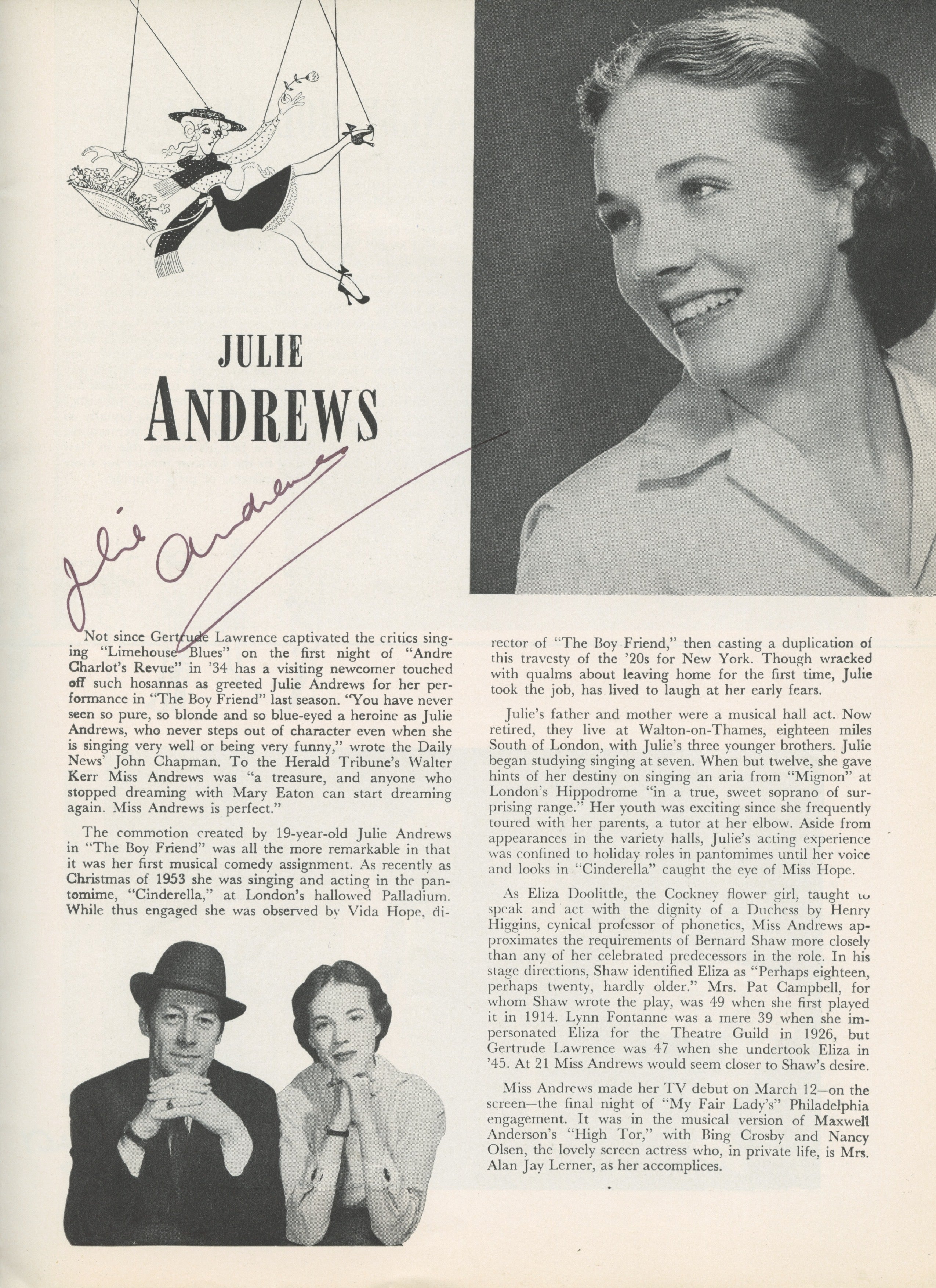 My Fair Lady] Lerner, Alan Jay. (1918–1986) & Loewe, Frederick