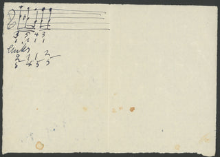 Ney, Elly. (1882-1968) Autograph Document with Autograph Musical Fragments