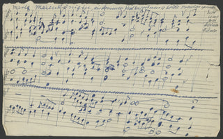 Ney, Elly. (1882-1968) Autograph Document with Autograph Musical Fragments