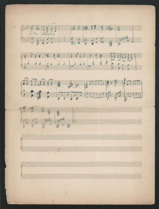 Ney, Elly. (1882-1968) Autograph Document with Autograph Musical Fragments