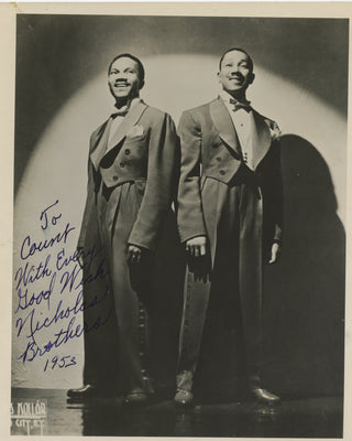 [Nicholas Brothers] Nicholas, Fayard. (1914–2006) & Nicholas, Harold. (1921–2000) Signed Photograph