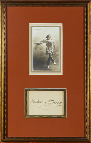 Nijinsky, Vaslav. (1889-1950) Autograph Signature and Photograph in "Le Festin" (1909)