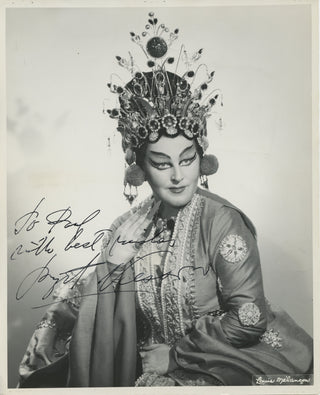 Nilsson, Birgit. (1918–2005) "Turandot"—Signed Photograph