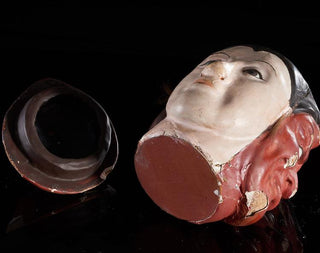 [Noh Theater] Tea Caddy with Three Noh Masks