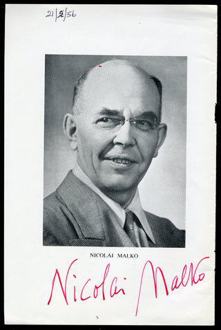 Malko, Nicolai. (1883-1961) Signed Program Photograph