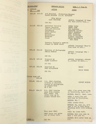 Olivier, Laurence. (1907–1989) The Entertainer - SIGNED OLIVIER SCRIPT