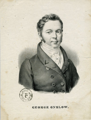 Onslow, George. (1784–1853) Original Portrait Lithograph, ca. 1820