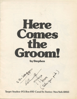 Orejudos, Dom "Etienne", "Stephen". (1933–1991) "Here Comes the Groom"  - Inscribed Graphic Book