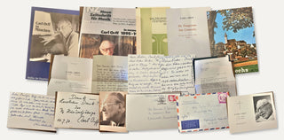 Orff, Carl. (1895–1982) Carl Orff Archive, including Letters, Photographs, Programs and Ephemera