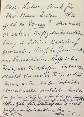 Orff, Carl. (1895–1982) Carl Orff Archive, including Letters, Photographs, Programs and Ephemera