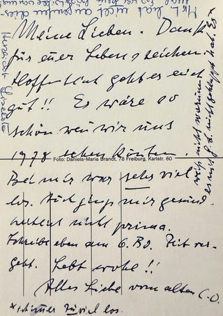 Orff, Carl. (1895–1982) Carl Orff Archive, including Letters, Photographs, Programs and Ephemera