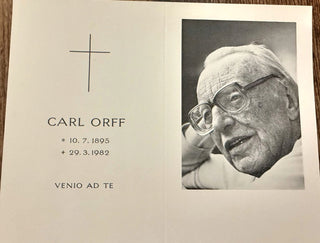 Orff, Carl. (1895–1982) Carl Orff Archive, including Letters, Photographs, Programs and Ephemera