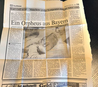 Orff, Carl. (1895–1982) Carl Orff Archive, including Letters, Photographs, Programs and Ephemera