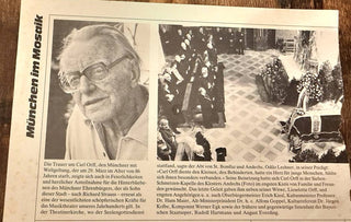 Orff, Carl. (1895–1982) Carl Orff Archive, including Letters, Photographs, Programs and Ephemera