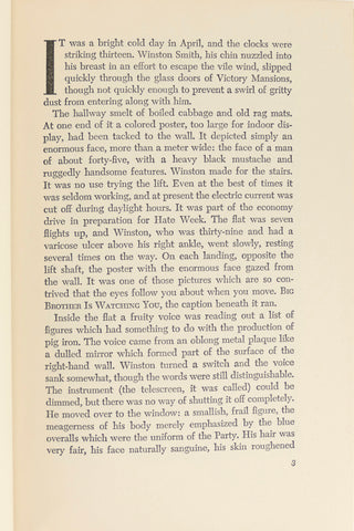 Orwell, George. (1903-1950) "Nineteen Eighty-Four (1984)" - First Edition