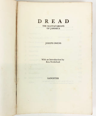 [Jamaica] Owens, Joseph. Dread. The Rastafarians of Jamaica