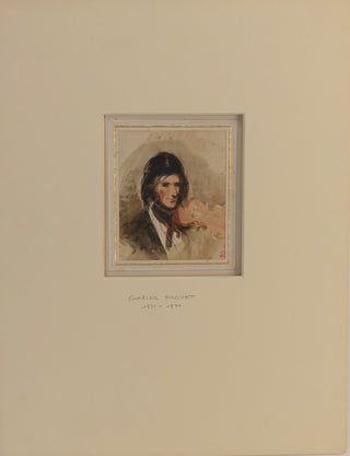 [Paganini, Nicolò. (1782–1840)] Hoguet, Charles. (1821 - 1870) Original Portrait Painting