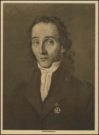 Paganini, Nicolò. (1782–1840) Autograph Signature sending regards to de Begni, Pistrucci and Casella