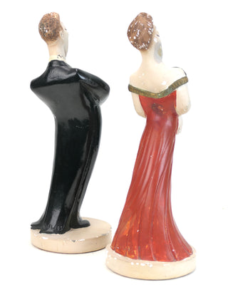 [Opera] Pair of Chalk-Ware Opera Singer Figurines, 1943