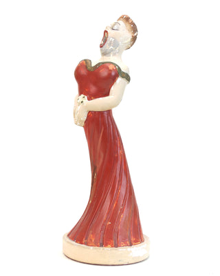 [Opera] Pair of Chalk-Ware Opera Singer Figurines, 1943