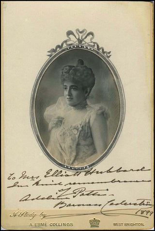 Patti, Adelina. (1843–1919) Signed Photograph