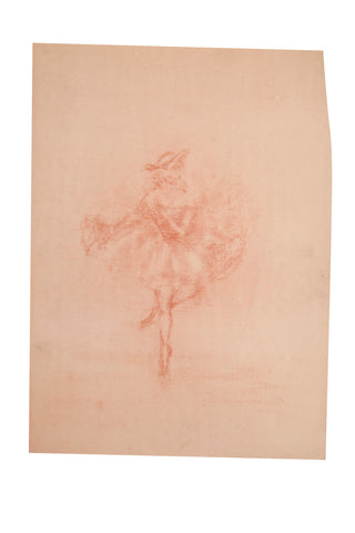Pavlova, Anna. (1881-1931) Original Self-Portrait Drawing as Columbine, together with a Portrait Drawing