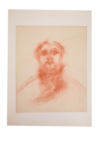Pavlova, Anna. (1881-1931) Original Self-Portrait Drawing as Columbine, together with a Portrait Drawing