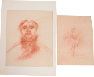 Pavlova, Anna. (1881-1931) Original Self-Portrait Drawing as Columbine, together with a Portrait Drawing