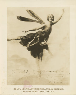 Pavlova, Anna. (1881-1931) "Advance Theatrical Shoe Co." ca. 1925 Publicity Photograph