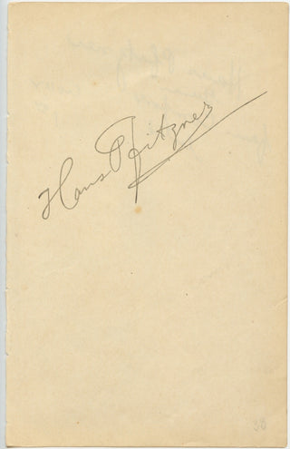 Hans Pfitzner autograph signature, view 1