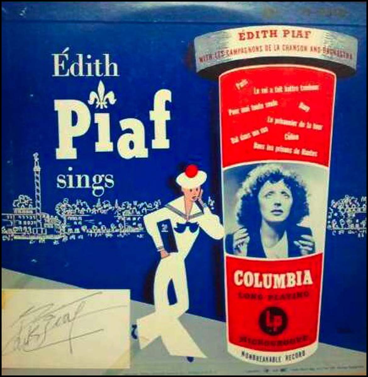 Piaf, Edith. (1915–1963) Autograph Signature with LP – Schubertiade ...