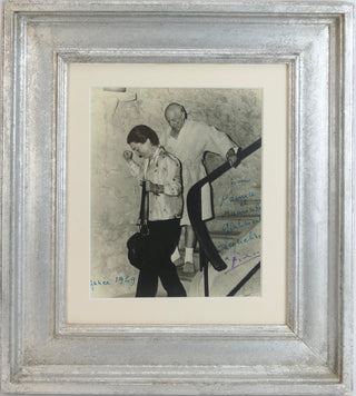 Picasso, Pablo. (1881–1973) & Roque, Jacqueline. (1926 - 1986) Signed Photograph with Jacqueline, 1969